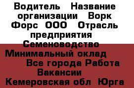 Водитель › Название организации ­ Ворк Форс, ООО › Отрасль предприятия ­ Семеноводство › Минимальный оклад ­ 42 900 - Все города Работа » Вакансии   . Кемеровская обл.,Юрга г.